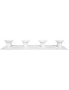 Mini Bell for 4 pc 1.3 cm candles - White