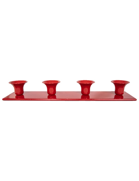 Mini Bell for 4 pc 1.3 cm candles - Red