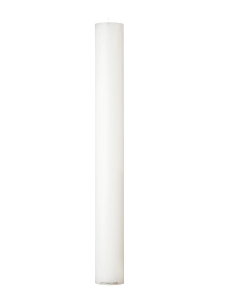 Wax Altar Candles. Ø=8.5 cm. H=75 cm. EN 15426 - White