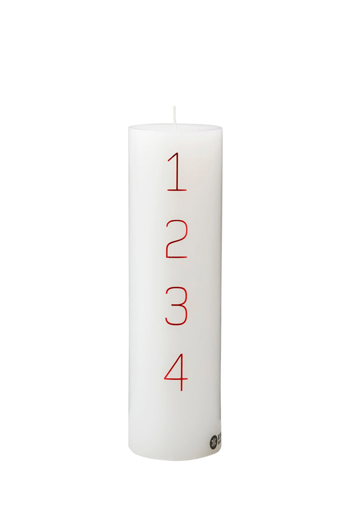 Advent Candle. 7x24 cm w. RSPO Stearin. EN 15426 - Ed