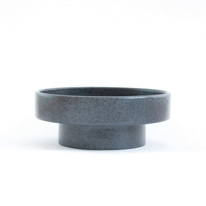 Ads-Ida-Double dish - Dark Grey with Dots