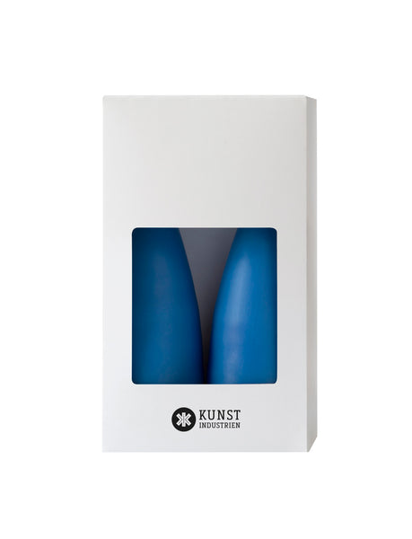 Colored Cone-Shaped Candles - ø-6.5 cm, length 20 cm - 2-pack - Cobolt Blue #23