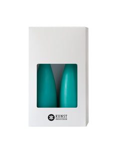 Coloured Cone-Shaped Candles - ø-6,5 cm, length 20 cm - 2-pack - Turquoise #25