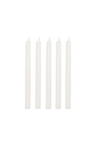 Italian Church Candles, Ø=1.3 cm x 18 cm, ca 230 pcs, 4 hours - White