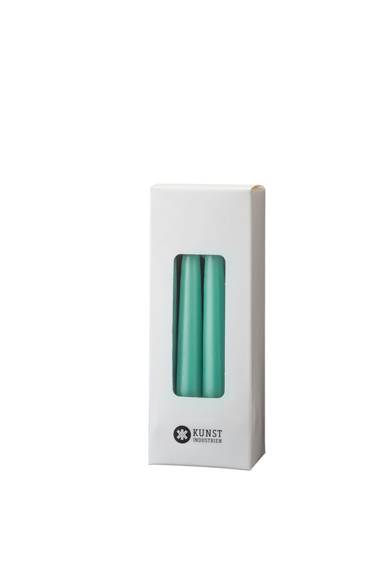 Small coloured candle, Ø=1.3 cm, giftbox w. 12 pcs. - Mint Green #30