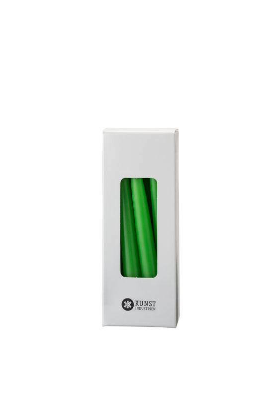 Small coloured candle, Ø=1.3 cm, giftbox w. 12 pcs. - Light Green #37